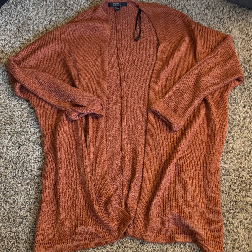 Forever 21 Terracotta Knit Cardigan